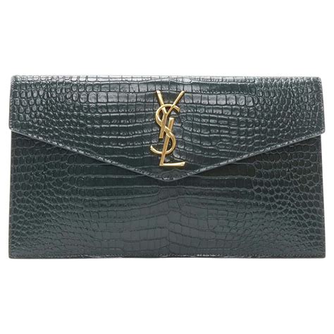green ysl clutch